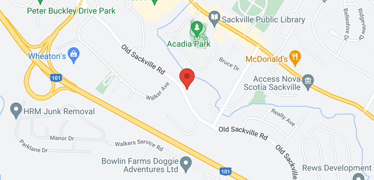 map of 589 Old Sackville Road